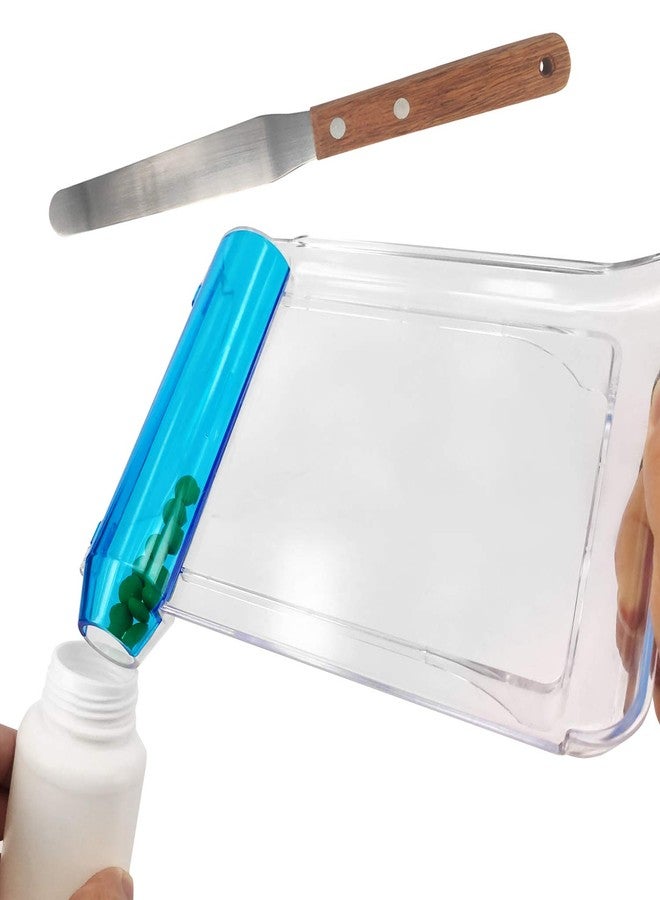 Medarchitect Right Hand Pill Counting Tray with Spatula (Clear - Wood Handle) - Image 4